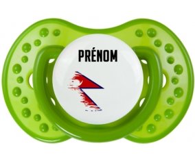 Drapeau effet pinceau Népal avec prénom : Sucette LOVI Dynamic personnalisée