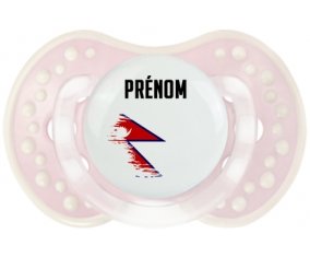 Drapeau effet pinceau Népal avec prénom Sucette LOVI Dynamic Retro-rose-tendre classique
