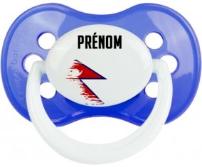 Drapeau effet pinceau Népal avec prénom Tétine Anatomique Bleu classique