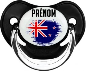 Drapeau effet pinceau Nouvelle-Zélande avec prénom Sucete Physiologique Noir classique