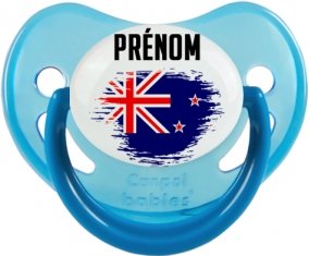 Drapeau effet pinceau Nouvelle-Zélande avec prénom Sucete Physiologique Bleue phosphorescente