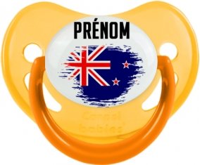 Drapeau effet pinceau Nouvelle-Zélande avec prénom Sucete Physiologique Jaune phosphorescente