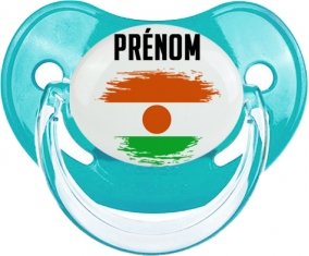 Drapeau effet pinceau Niger avec prénom : Sucette Physiologique personnalisée