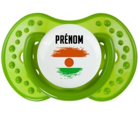 Drapeau effet pinceau Niger avec prénom Sucette LOVI Dynamic Vert classique