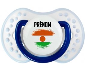 Drapeau effet pinceau Niger avec prénom Sucette LOVI Dynamic Marine-blanc-bleu classique