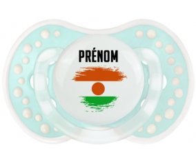 Drapeau effet pinceau Niger avec prénom Sucette LOVI Dynamic Retro-turquoise-lagon classique