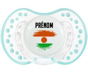 Drapeau effet pinceau Niger avec prénom Sucette LOVI Dynamic Retro-blanc-lagon classique