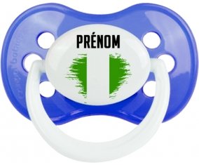 Drapeau effet pinceau Nigeria avec prénom : Sucette Anatomique personnalisée