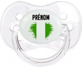 Drapeau effet pinceau Nigeria avec prénom Sucete Cerise Transparent classique