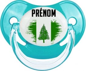 Drapeau effet pinceau l'ile de Norfolk avec prénom : Sucette Physiologique personnalisée