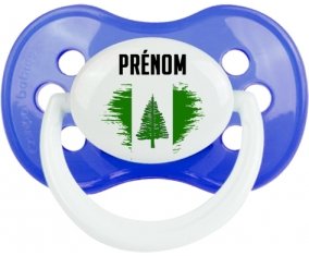 Drapeau effet pinceau l'ile de Norfolk avec prénom Tétine Anatomique Bleu classique