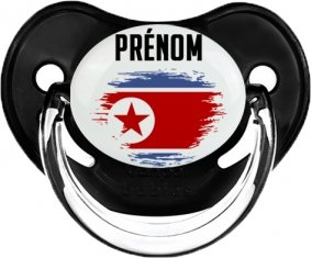 Drapeau effet pinceau Irlande du Nord avec prénom Sucette Physiologique Noir classique