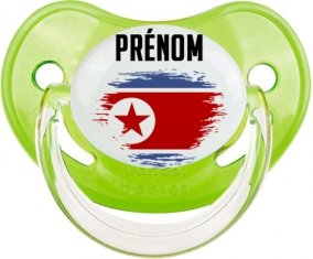 Drapeau effet pinceau Irlande du Nord avec prénom Sucette Physiologique Vert classique