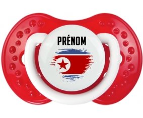 Drapeau effet pinceau Irlande du Nord avec prénom Sucette LOVI Dynamic Blanc-rouge classique