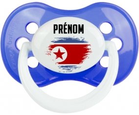 Drapeau effet pinceau Irlande du Nord avec prénom Sucette Anatomique Bleu classique