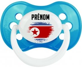 Drapeau effet pinceau Irlande du Nord avec prénom Sucette Anatomique Cyan classique
