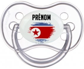 Drapeau effet pinceau Irlande du Nord avec prénom Sucette Anatomique Transparente classique
