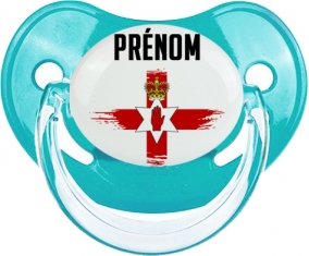 Drapeau effet pinceau Îles Mariannes du Nord avec prénom Tétine Physiologique Bleue classique