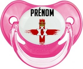 Drapeau effet pinceau Îles Mariannes du Nord avec prénom Tétine Physiologique Rose classique