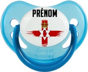 Drapeau effet pinceau Îles Mariannes du Nord avec prénom Tétine Physiologique Bleue phosphorescente
