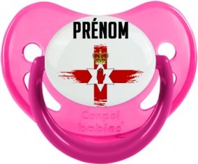 Drapeau effet pinceau Îles Mariannes du Nord avec prénom Tétine Physiologique Rose phosphorescente