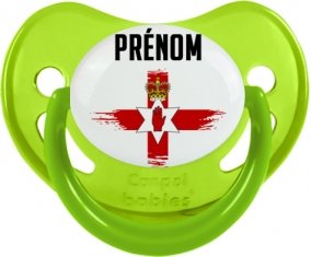 Drapeau effet pinceau Îles Mariannes du Nord avec prénom Tétine Physiologique Vert phosphorescente