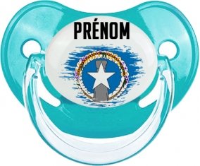 Drapeau effet pinceau Corée du Nord avec prénom : Sucette Physiologique personnalisée