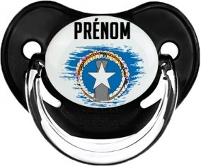 Drapeau effet pinceau Corée du Nord avec prénom Sucete Physiologique Noir classique
