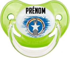 Drapeau effet pinceau Corée du Nord avec prénom Sucete Physiologique Vert classique