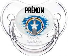 Drapeau effet pinceau Corée du Nord avec prénom Sucete Physiologique Transparent classique