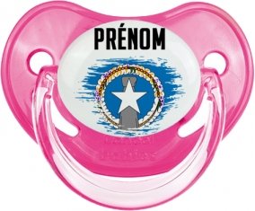 Drapeau effet pinceau Corée du Nord avec prénom Sucete Physiologique Rose classique