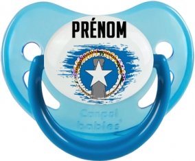 Drapeau effet pinceau Corée du Nord avec prénom Sucete Physiologique Bleue phosphorescente