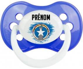 Drapeau effet pinceau Corée du Nord avec prénom : Sucette Anatomique personnalisée