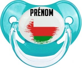 Drapeau effet pinceau Oman avec prénom : Sucette Physiologique personnalisée