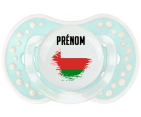 Drapeau effet pinceau Oman avec prénom Sucette LOVI Dynamic Retro-turquoise-lagon classique