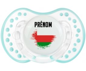 Drapeau effet pinceau Oman avec prénom Sucette LOVI Dynamic Retro-blanc-lagon classique