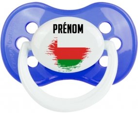 Drapeau effet pinceau Oman avec prénom : Sucette Anatomique personnalisée