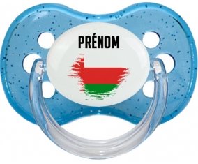Drapeau effet pinceau Oman avec prénom : Tétine Cerise personnalisée