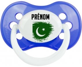 Drapeau effet pinceau Pakistan avec prénom : Sucette Anatomique personnalisée
