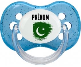 Drapeau effet pinceau Pakistan avec prénom : Sucette Cerise personnalisée
