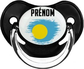 Drapeau effet pinceau Palau avec prénom Sucete Physiologique Noir classique
