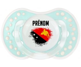 Drapeau effet pinceau Papouasie Nouvelle Guinée avec prénom Sucette LOVI Dynamic Retro-turquoise-lagon classique