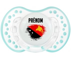 Drapeau effet pinceau Papouasie Nouvelle Guinée avec prénom Sucette LOVI Dynamic Retro-blanc-lagon classique