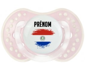 Drapeau effet pinceau Paraguay avec prénom Sucete LOVI Dynamic Retro-rose-tendre classique