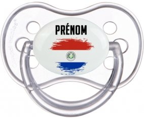 Drapeau effet pinceau Paraguay avec prénom Sucete Anatomique Transparente classique