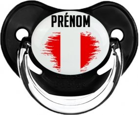 Drapeau effet pinceau Pérou avec prénom Sucete Physiologique Noir classique