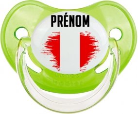 Drapeau effet pinceau Pérou avec prénom Sucete Physiologique Vert classique