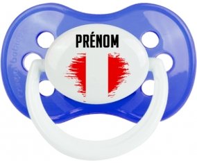 Drapeau effet pinceau Pérou avec prénom : Sucette Anatomique personnalisée