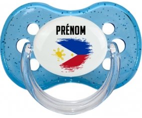 Drapeau effet pinceau Philippines avec prénom : Sucette Cerise personnalisée