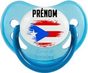 Drapeau effet pinceau Porto Rico avec prénom Sucete Physiologique Bleue phosphorescente